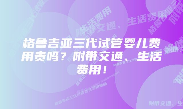 格鲁吉亚三代试管婴儿费用贵吗?附带交通、生活费用!